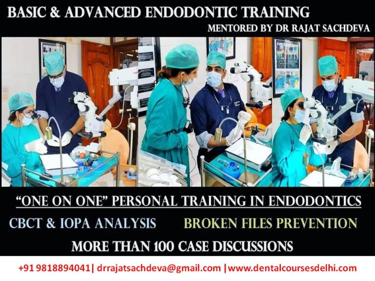 Advanced Endodontics Course in Delhi India Certificate Course in