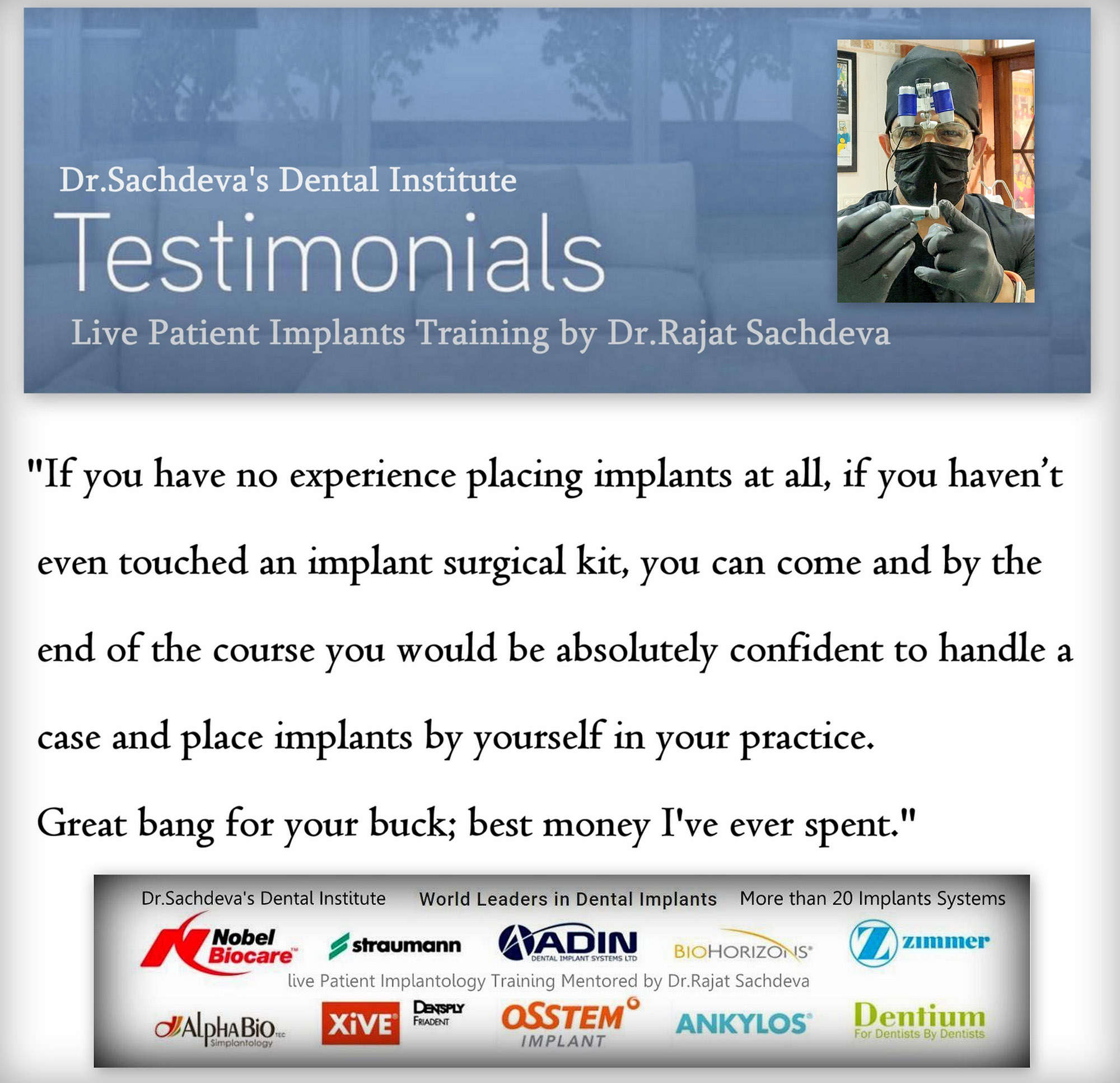 Dental implantology course review